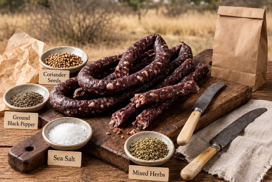 Chef Anthony dry wors on a wooden serving board