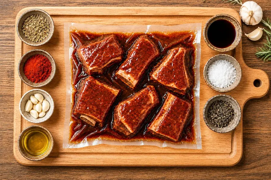 Chef Anthony marinated beef ribs with braai spices