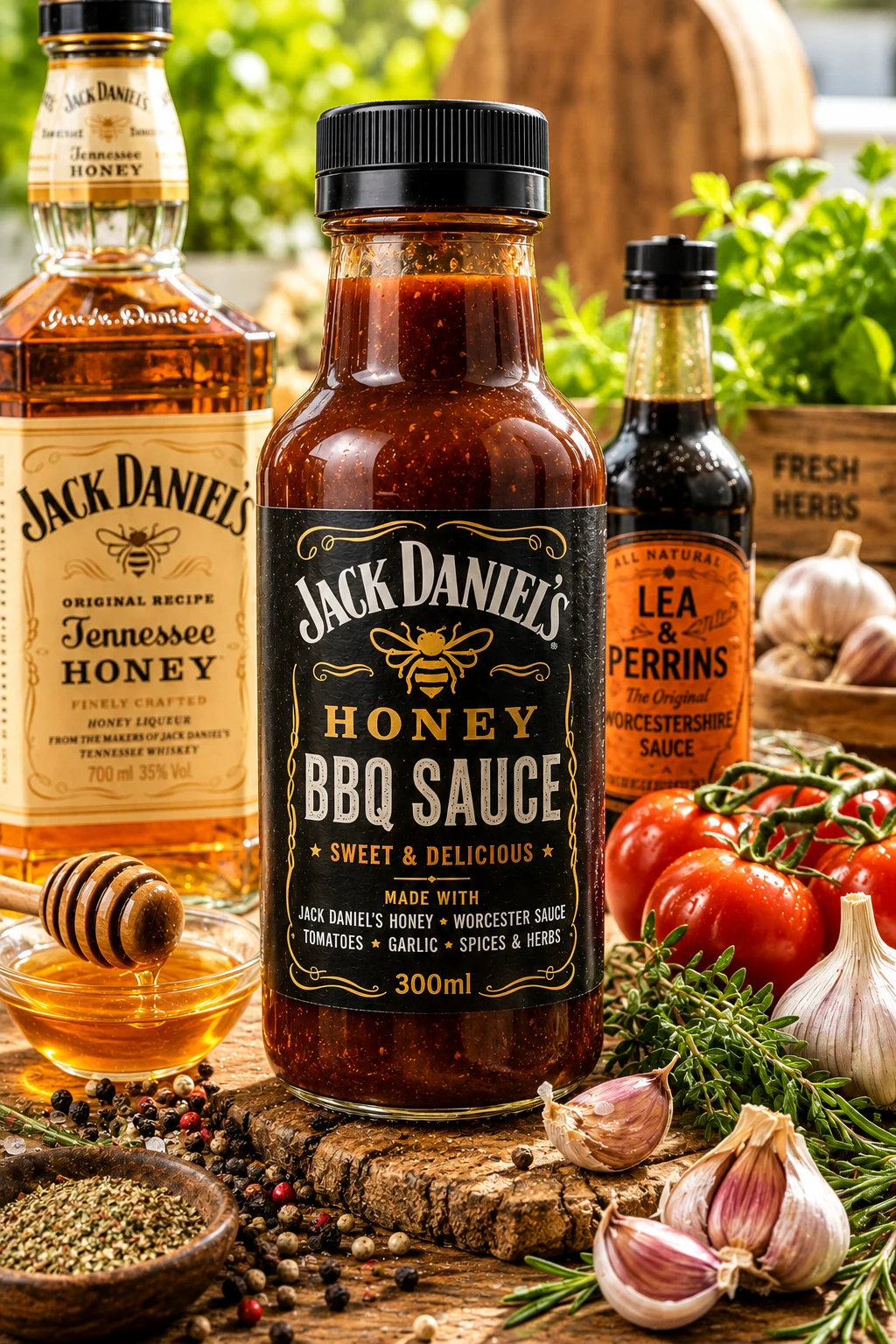 Chef Anthony Jack Daniel's and Honey BBQ Sauce in a 300ml bottle