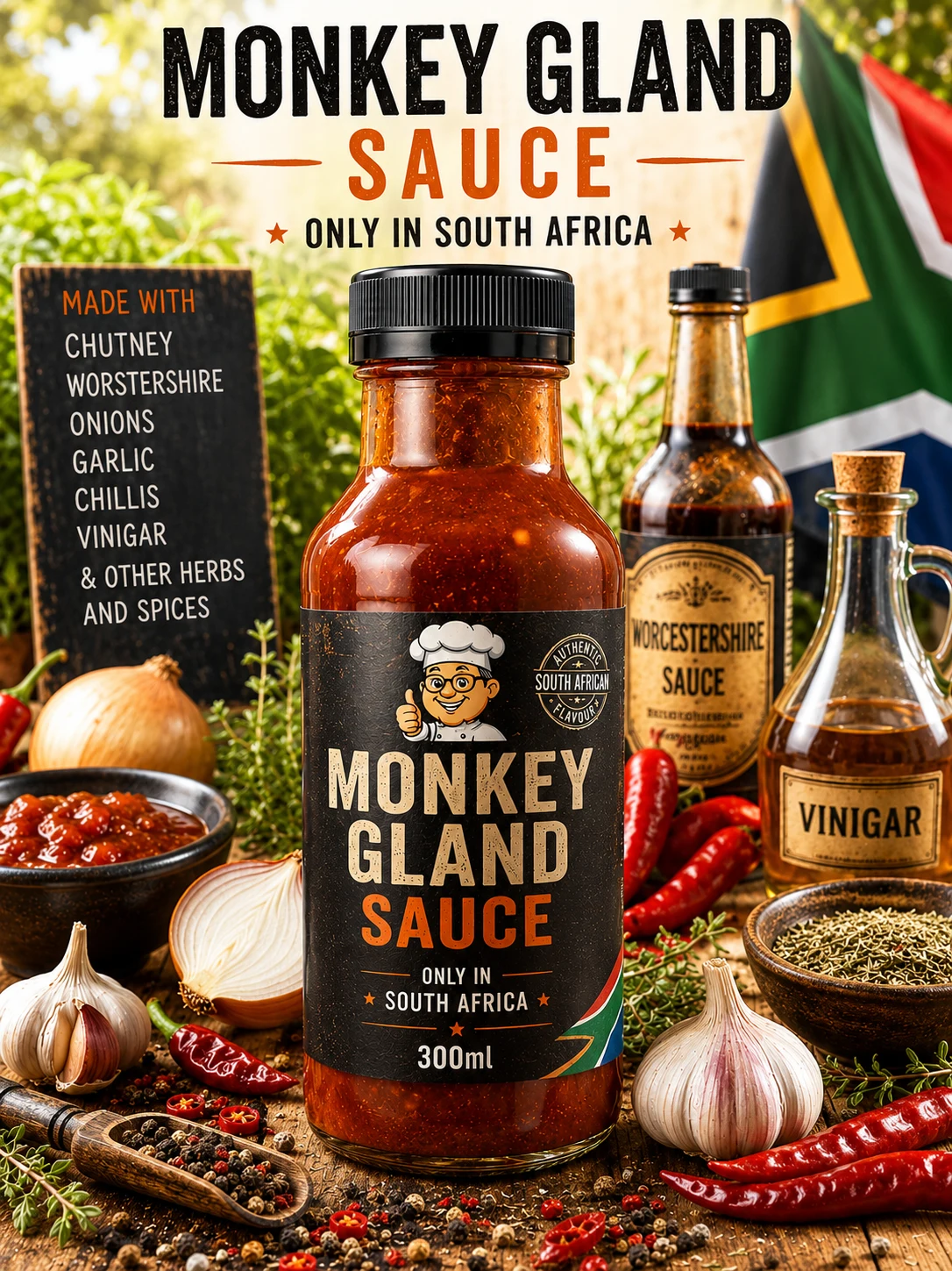 Chef Anthony Monkey Gland Sauce in a 300ml bottle